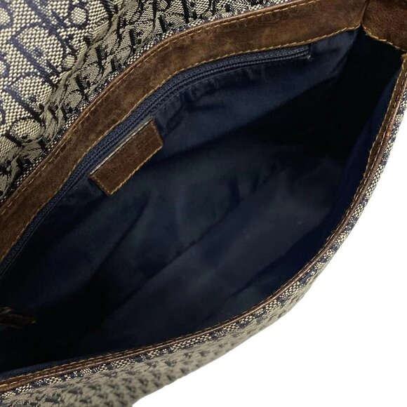 Auth DIOR/ChristianDior Street Chic, Trotter - Navy Cream Dark Brown Jacquard - Picture 15 of 16